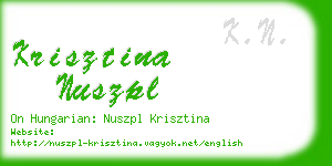 krisztina nuszpl business card